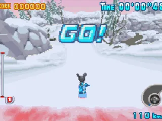 Mickey at the start of a time-attack run