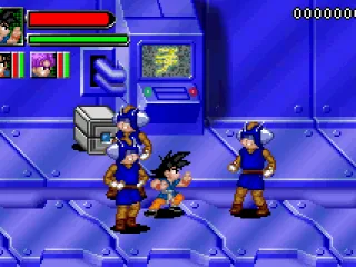 Goku against some soldiers