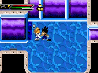 Vegeta inside Babidi's ship fighting enemies.