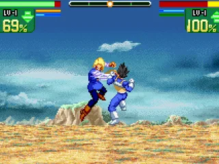 No 18 fighting Vegeta.