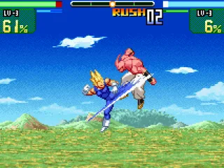 Vegeta fighting Buu.