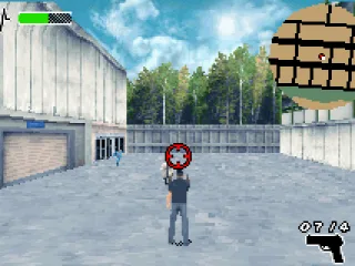 Shooting the gangsters.