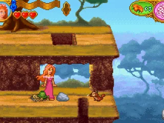 Giselle turned the troll into a turtle.