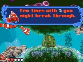 Nemo's father gives tutorial instructions.