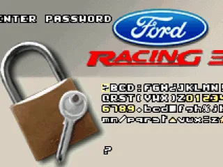 The password entry screen