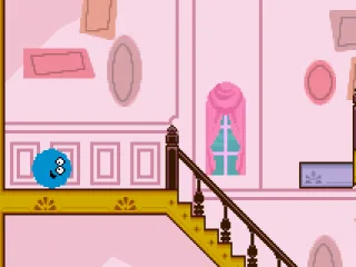 Bloo can also turn himself into ball to roll under and between objects.