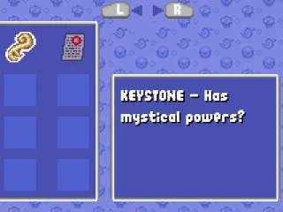 The Select menu has two screens... an inventory screen...