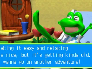 Frogger likes to take it easy, but quickly gets bored