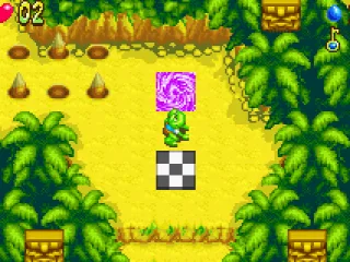 Once open, the bonus level warp looks like this (above Frogger)