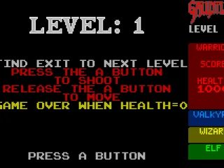 Gauntlet: beginning level 1.