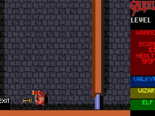 Gauntlet: keys are needed to get through the blue doors.