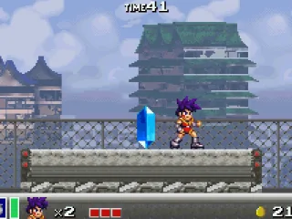 The crystal marks the end of the stage and brings forth a fountain of coins when smashed.