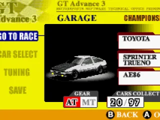 Changing the final settings in the garage.