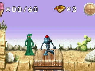 Gumby faces an Astrobot