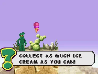 Ice-cream is Gumby's favourite treat!