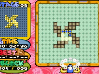 Fill the white blocks to clear the level