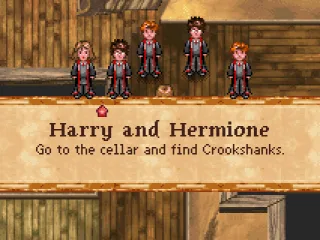 At some points you get to choose which one of Harry's friends to take along.