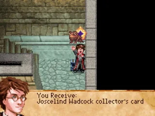 Finding a trading cart - a complete set of three cards lets Harry use a special attack.