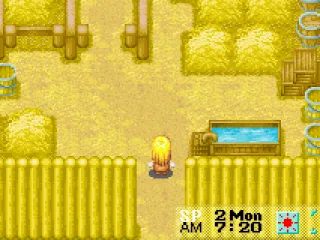 Inside an empty barn