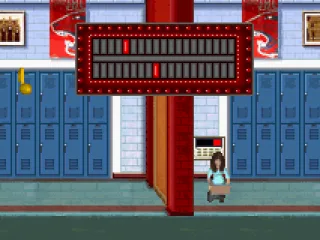 Gabriella must use her laptop to open this door.