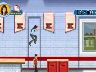 Jumping over the teacher.