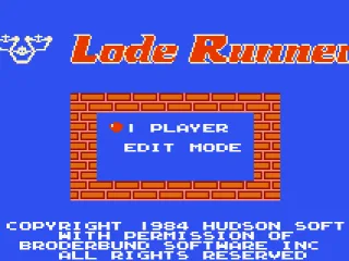 Lode Runner: Start Screen