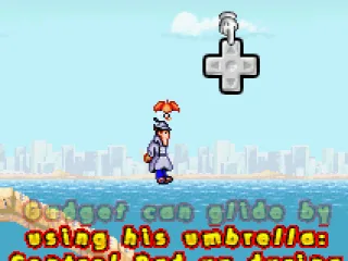 In this game, Gadget can use his Gadget 'Brella like he did in the show: as a parachute