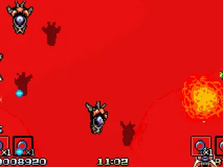 Destroying a ground target with a bomb.