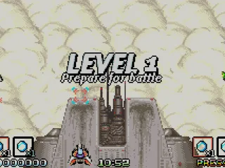 Starting out by taking off from the big space craft.