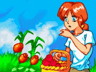 What's this innocent flower-collecting girl scared of?