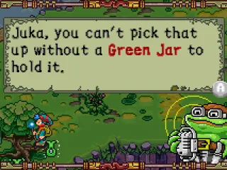 Shaking plants yields ingredients, but we need a jar the correct colour to pick them up