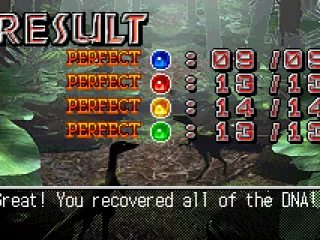 After you complete a stage, you get to see if you got all the DNA pieces or not