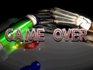 Getting yourself killed will reveal a Game Over screen