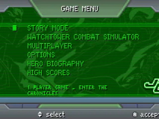 Main menu