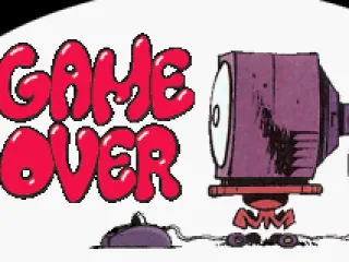 Game over screen of the mini games at Kid's place.