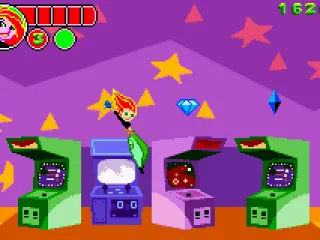 Arcade games of assorted sizes and colors