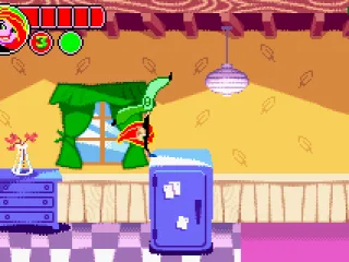 She also has a variety of acrobatic moves