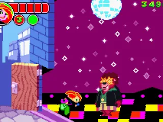 This disco bear was taken by a villain and given laser eyes!