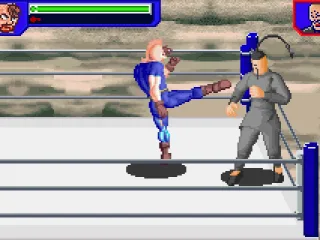 Trying out the middle kick