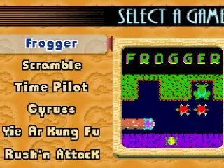 This compilation contains six arcade games.