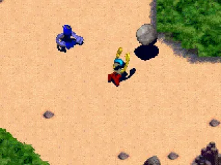 We learn how to throw rocks