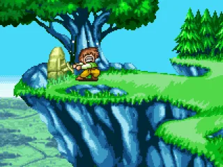 We see Alex trying to pull the sword out of the stone