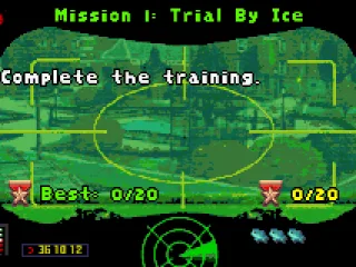 Mission information screen