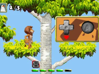 Signs explain the controls.