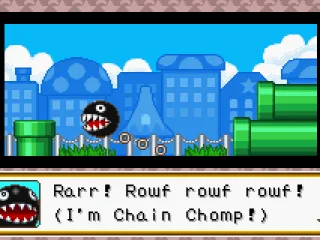 Each time you enter a house a character introduces himself and asks you to bring something or play a minigame.