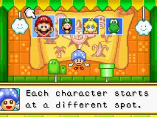 Selecting a character.
