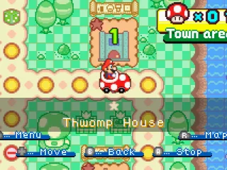 When you reach a house you can either enter it or move on to the next.