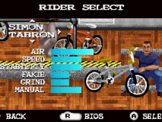 Selecting your biker.