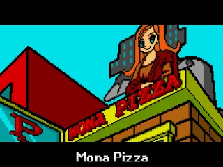 And of course, you get a funny story to go along with it. Here is Mona's workplace, Mona Pizza.