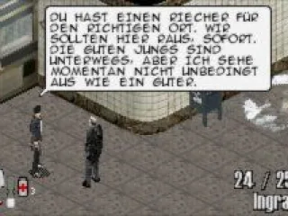 Max meets a friend and talks to him